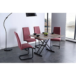 Acheter Pegane Table basse extensible - Noyer et noir