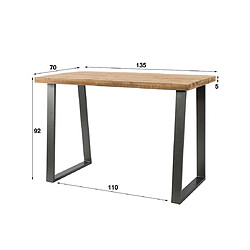 Lisa design table à manger Jayto - Noir et bois pas cher