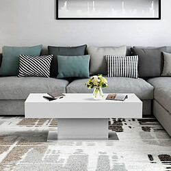 ML-Design Table Basse Blanc 110x60x40 cm