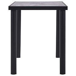 Avis VIDAXL Table de salle à manger - Noir et gris béton