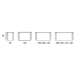 Inside 75 Table à manger extensible - Beige