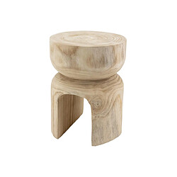 Aubry Gaspard Tabouret en bois paulownia Molaire Naturel.