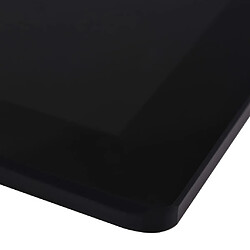 Avis VIDAXL Dessus de Table Verre Trempé Noir