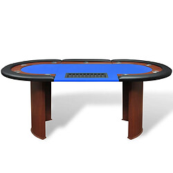 vidaXL Table de poker - Bleu