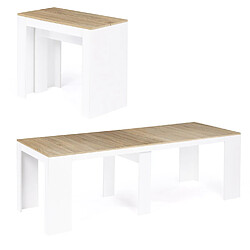Idmarket MARKET ORLANDO Table console - Bois blanc/hêtre