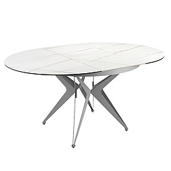 Angel Cerda Table à extension 1119 - Marbre porcelaine - Ø120 cm