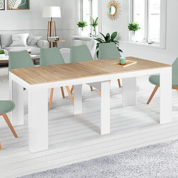 Idmarket MARKET ORLANDO Table console - Bois blanc/hêtre