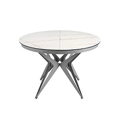 Angel Cerda Table à extension 1119 - Marbre porcelaine - Ø120 cm