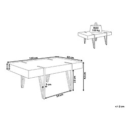 Avis Beliani Table basse ADENA - Effet béton