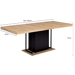 Idmarket MARKET TAM UGO - Noir/Hêtre pas cher