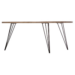 Atmosphera Table basse design industriel Neile - L. 112 x H. 40 cm - Noir