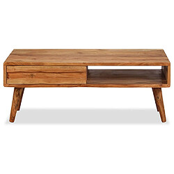 VidaXL Table basse bois massif - 100x50x40 cm