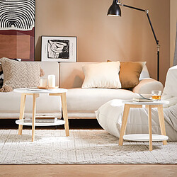 SoBuy Set de 2 Tables Basses Ronde