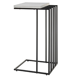 Pegane Table d'appoint - Blanc et noir