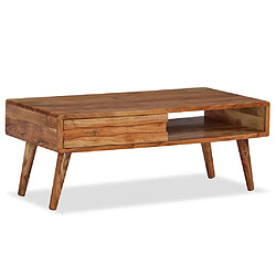 VidaXL Table basse bois massif - 100x50x40 cm