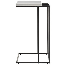Pegane Table d'appoint - Blanc et noir