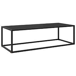 Vidaxl VIDA XL - Noir Table basse pour salon - Verre trempé et acier - 120 x 50 x 35 cm