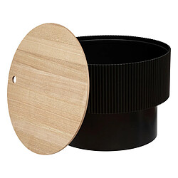 Pegane Table basse ronde - Noir