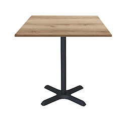 Restootab Table 70x70cm - modèle Dina chêne delano