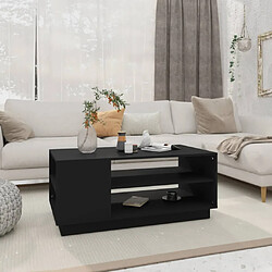 vidaXL Table basse noir - 102x55x43 cm