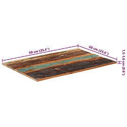 vidaXL Dessus de table en bois récupéré pas cher