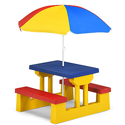 Decoshop26 Ensemble jardin enfant avec parasol