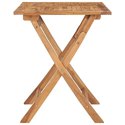 Avis vidaXL Table à dîner pliable jardin 90x60x75 cm - Bois de teck