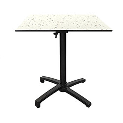 Restootab Table de jardin carrée pliable - Noir