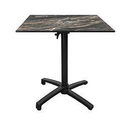 Restootab Table de jardin pliante - Noir