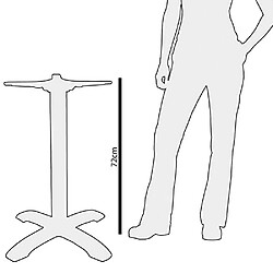 Bolero Table de jardin carrée - Argent pas cher