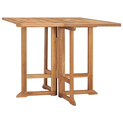 VIDAXL Table à dîner pliable Ø90x75 cm teck