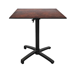 Restootab Table de jardin carrée - Rouille