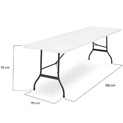 Idmarket MARKET Table pliante d'appoint 180 CM pas cher