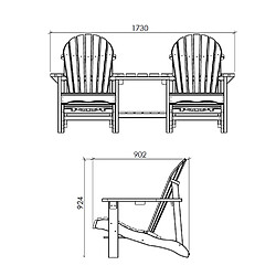 Axi Chaise jardin Valerie - 175 cm