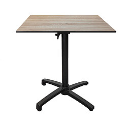 Restootab Table pliable - Compact HPL bois clair 70x70