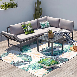 CONCEPT USINE Teora Salon de jardin bas 4 places - Gris foncé