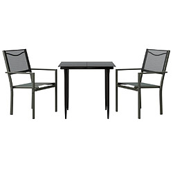 VidaXl Ensemble à manger de jardin 3 pcs