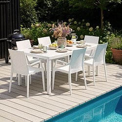 Grand Soleil Table + 6 chaises colorée