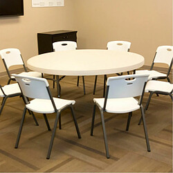 LIFETIME Table d'appoint Crème pas cher