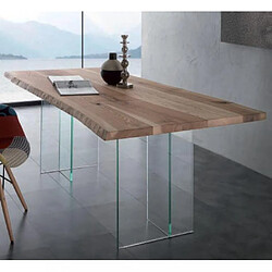 Avis Inside 75 Table à manger frêne et verre - Naturelle