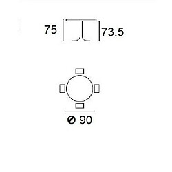 Inside 75 Table PLANET - Verre/Acier