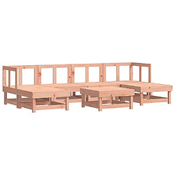 Avis vidaXL Salon de jardin 7 pcs - Bois massif douglas