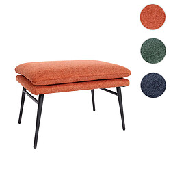 Mendler Pouf HWC-L62 - Terrecuite Pouf repose-pieds - 38 x 56 cm - Tissu terrecuite-brun - 120 kg