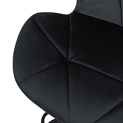 Ml-design lot de 2 tabourets de bar velours - Noir pas cher