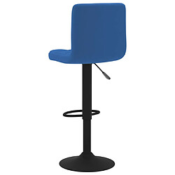 Acheter VidaXL Tabouret de bar - Bleu Velours