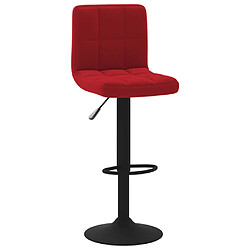 vidaXL Tabouret de bar Rouge bordeaux Velours