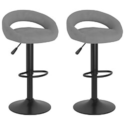 vidaXL Tabouret de bar - Gris clair