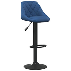 vidaXL Tabouret de bar Bleu Velours