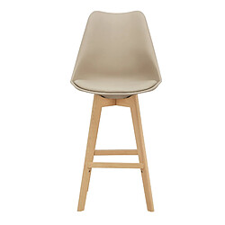 Helloshop26 Lot de 2 tabourets de bar - Beige