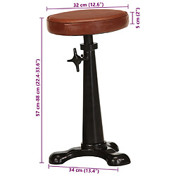 VIDAxL Tabourets de bar - Marron pas cher